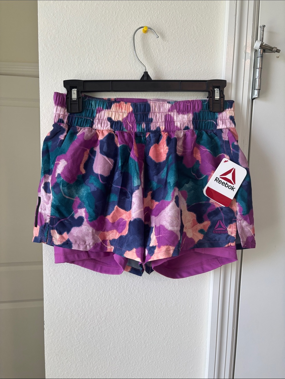 Reebok Women’s Teal Purple Pink Athletic Shorts